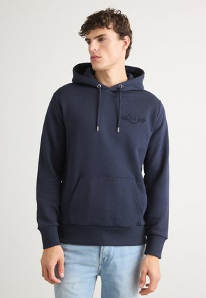 TONAL SHIELD HOODIE - Sweat à capuche - evening blue