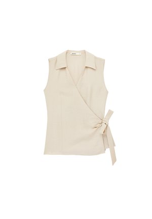 Koton, SLEEVELESS WRAP TOP . - Blouse - beige