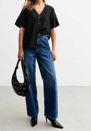 Button-down blouse - black