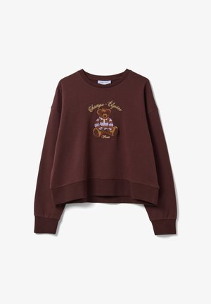 B.ANGEL, CREW-NECK SWEATSHIRT WITH TEDDY PRINT - Sweatshirt - brown