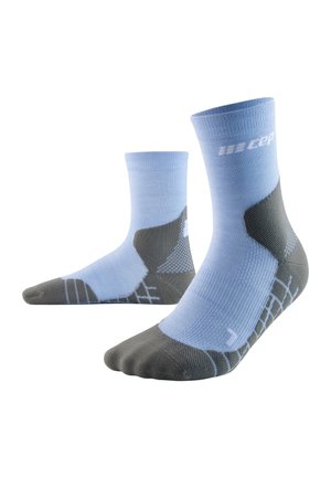 LIGHT MERINO HIKING COMPRESSION SOCKS MID CUT WOMEN - MADE IN GERMANY - Sports socks - light blue