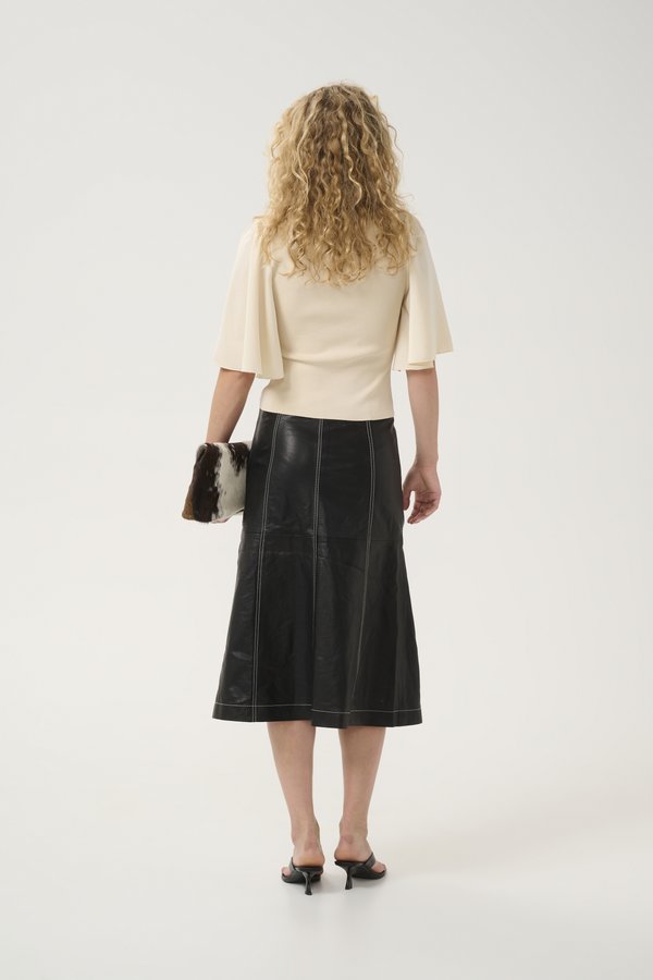 BIRKA MIDI - Leather skirt3