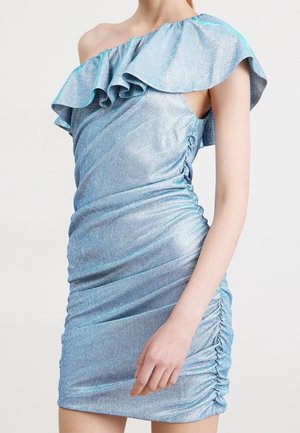 Koktejlové šaty / šaty na párty - metallic blue