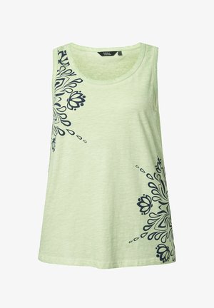 Ulla Popken, TEXTURED MANDALA MOTIF TANK - Top - calce chiara