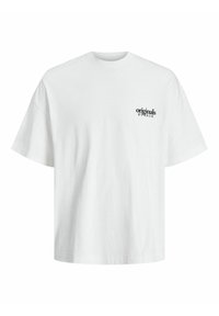 T-shirt bianco in cotone con una vestibilità comoda. Presenta maniche corte e un logo nero con la scritta "originals studio" sul lato sinistro del petto.