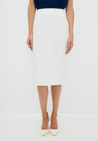 adL WITH BACK ZIPPER - Pouzdrová sukně - beige