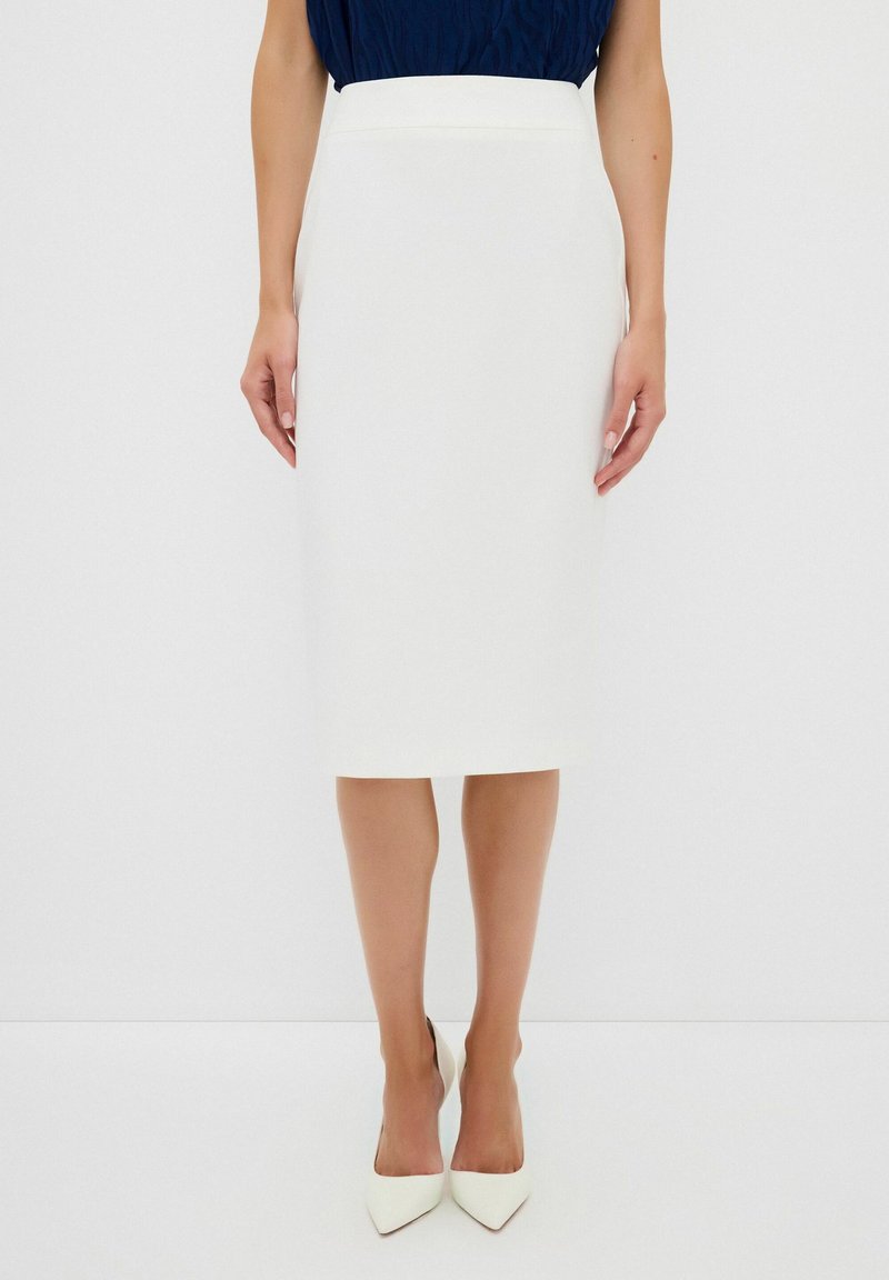 adL WITH BACK ZIPPER - Pouzdrová sukně - beige