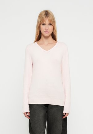 VIRIL V NECK - Strikkegenser - cherry blossom