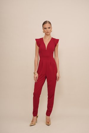 RUFFLE WITH BACK INSERT - Combinaison - cherry red