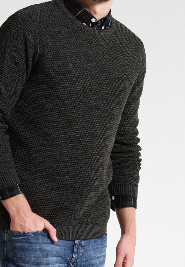 Selected Homme Stickad tröja - dark green