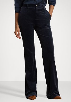 HIGH-RISE CORDUROY FLARE PANT - Bukse - lauren navy