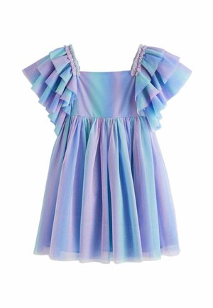 FRILL REGULAR FIT - Cocktailklänning - purple blue sparkle
