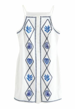 REGULAR FIT - EMBROIDERED MINI  - Freizeitkleid - white