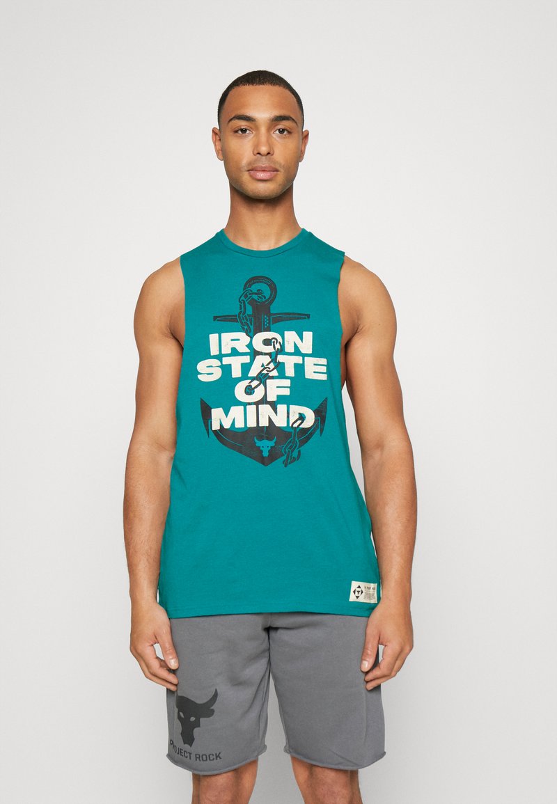 Under Armour - PJT ROCK STATE OF MIND MUSCLE TANK - Topper - coastal teal/black, Forstørre