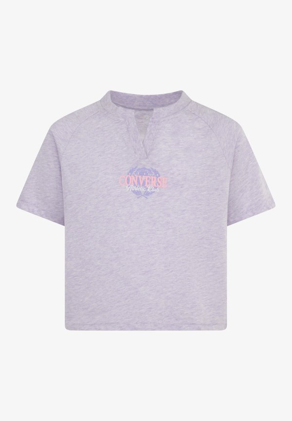 VARSITY RAGLAN - Print T-shirt - violet heat heather