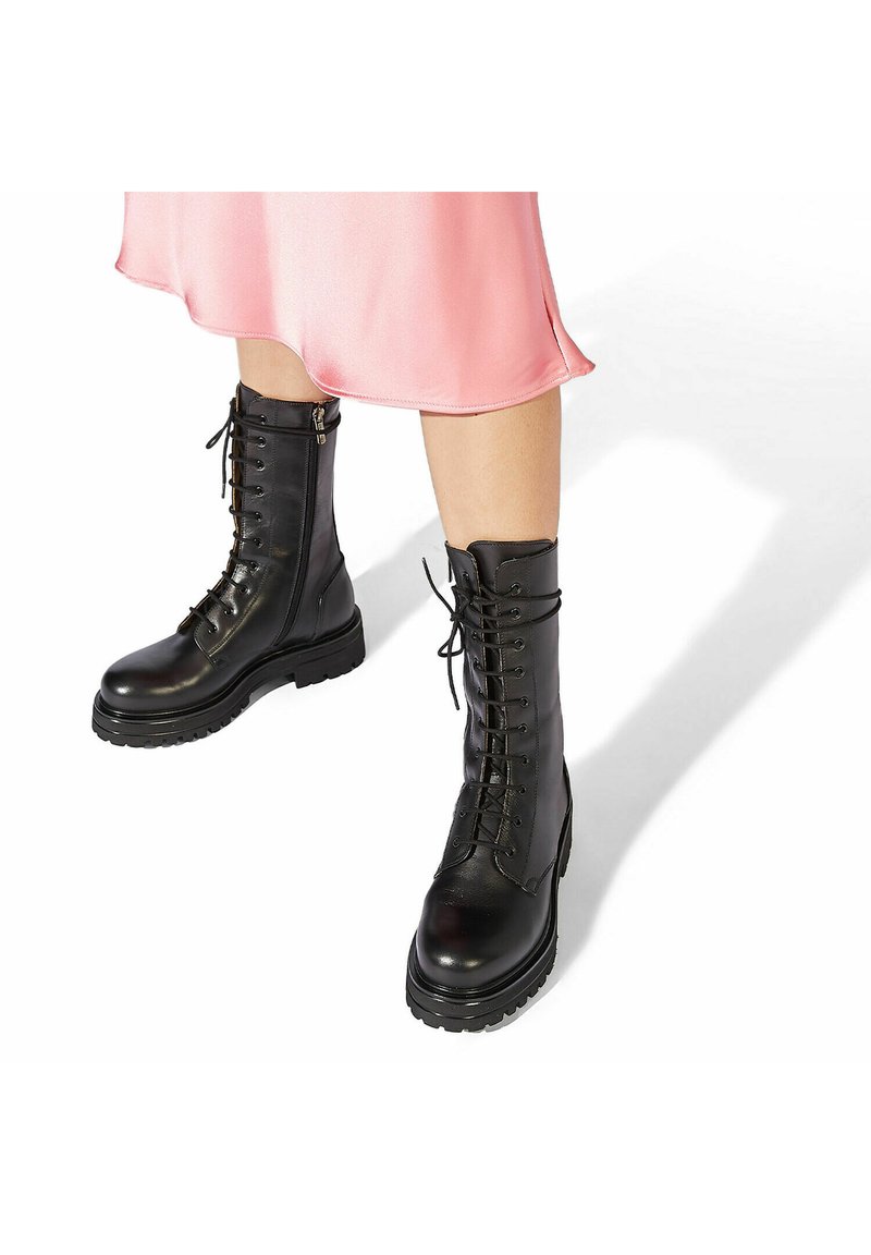 Scarosso CARA  - Stivali con i lacci - black  calf