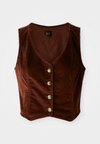 FITTED VEST - Waistcoat - luxe brown
