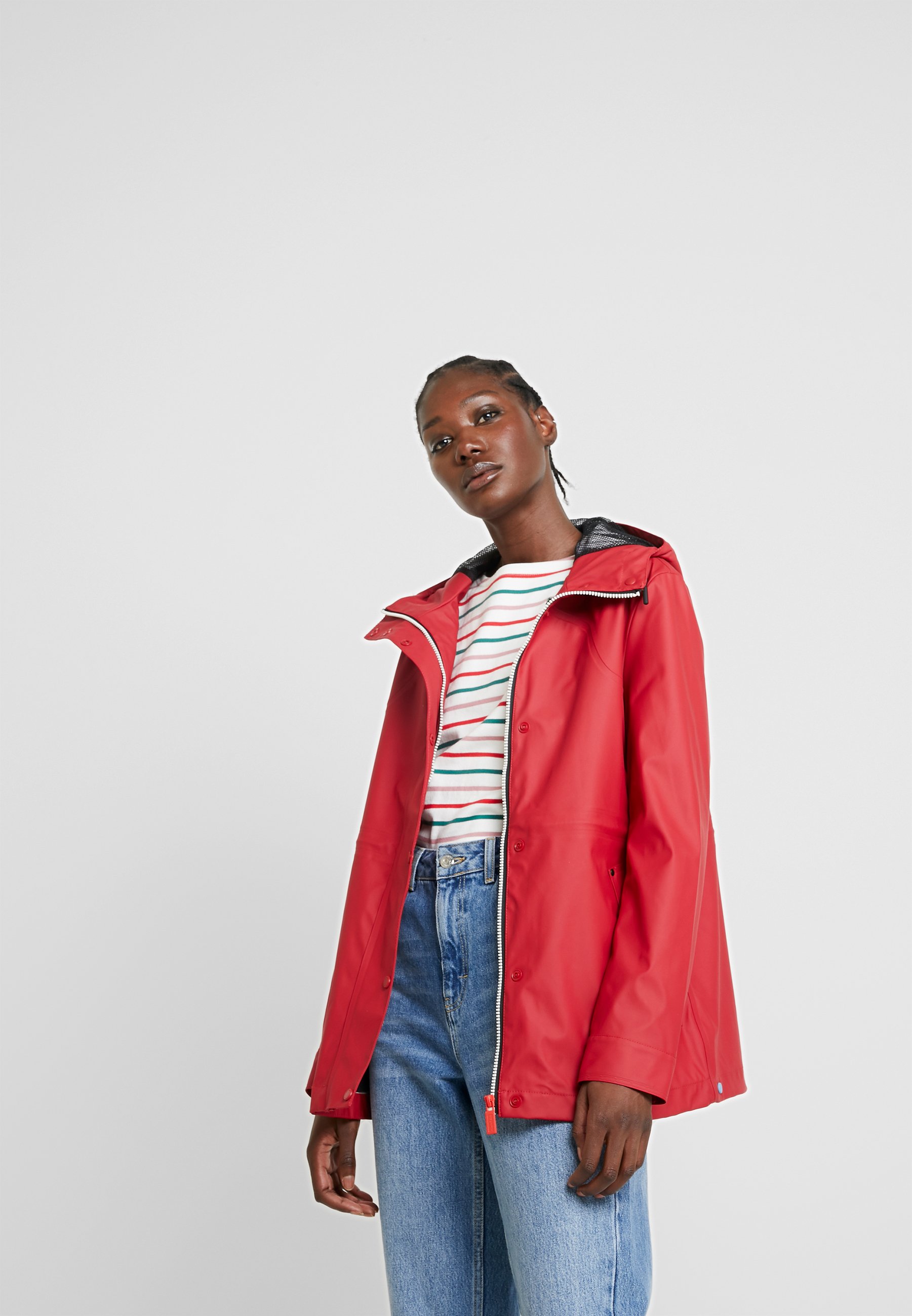 hunter lightweight rubberised navy rain mac