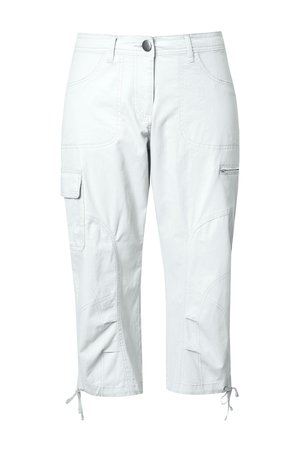 Ulla Popken, COMFORTABELE BAND - Cargohose - white