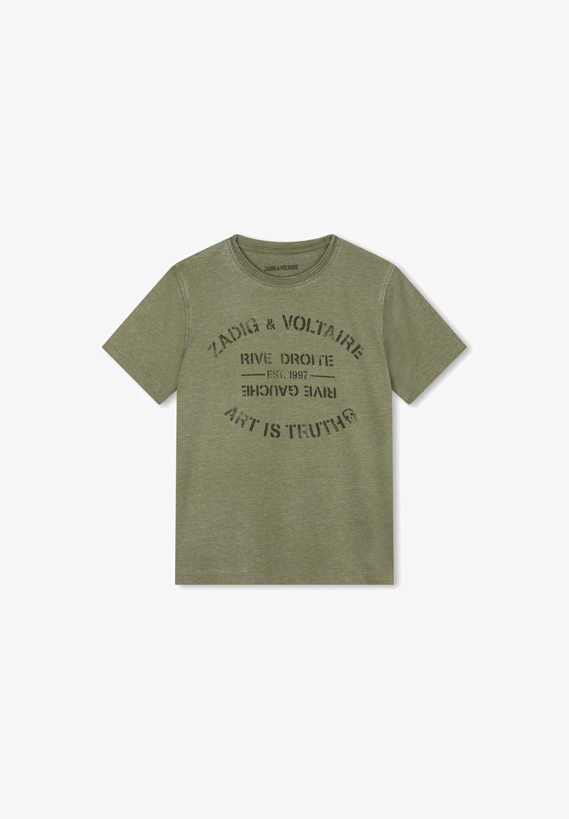 Zadig Voltaire MANCHES COURTES T-shirt imprimé green/vert