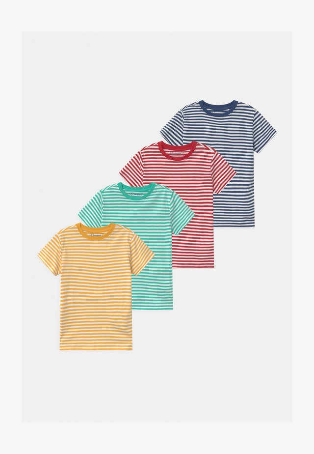 4 PACK - T-shirt print - blue/turquoise/red