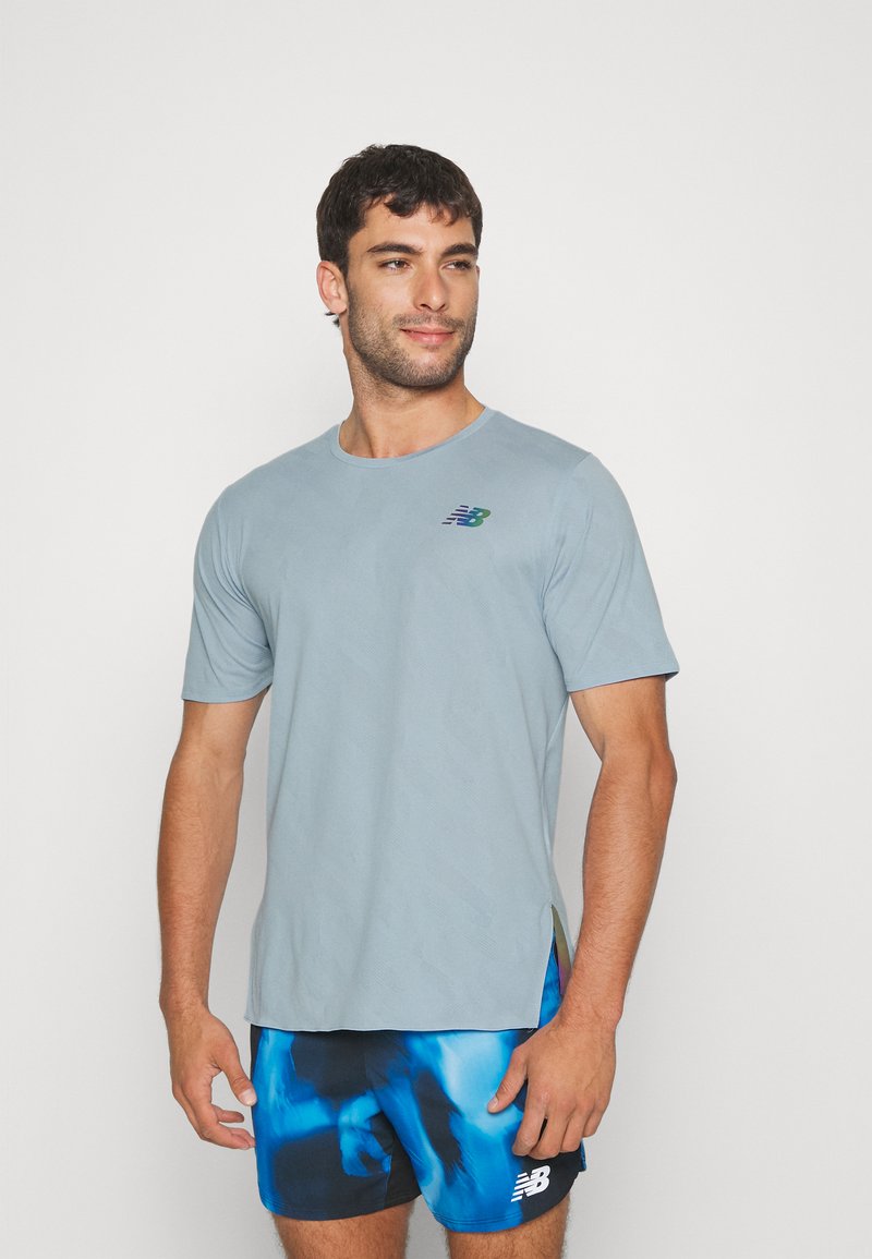 New Balance Q SPEED JACQUARD SHORT SLEEVE TShirt basic light blue