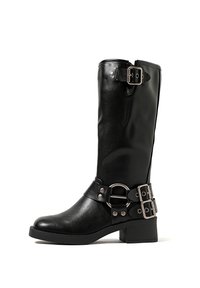 Stivali con plateau - nero