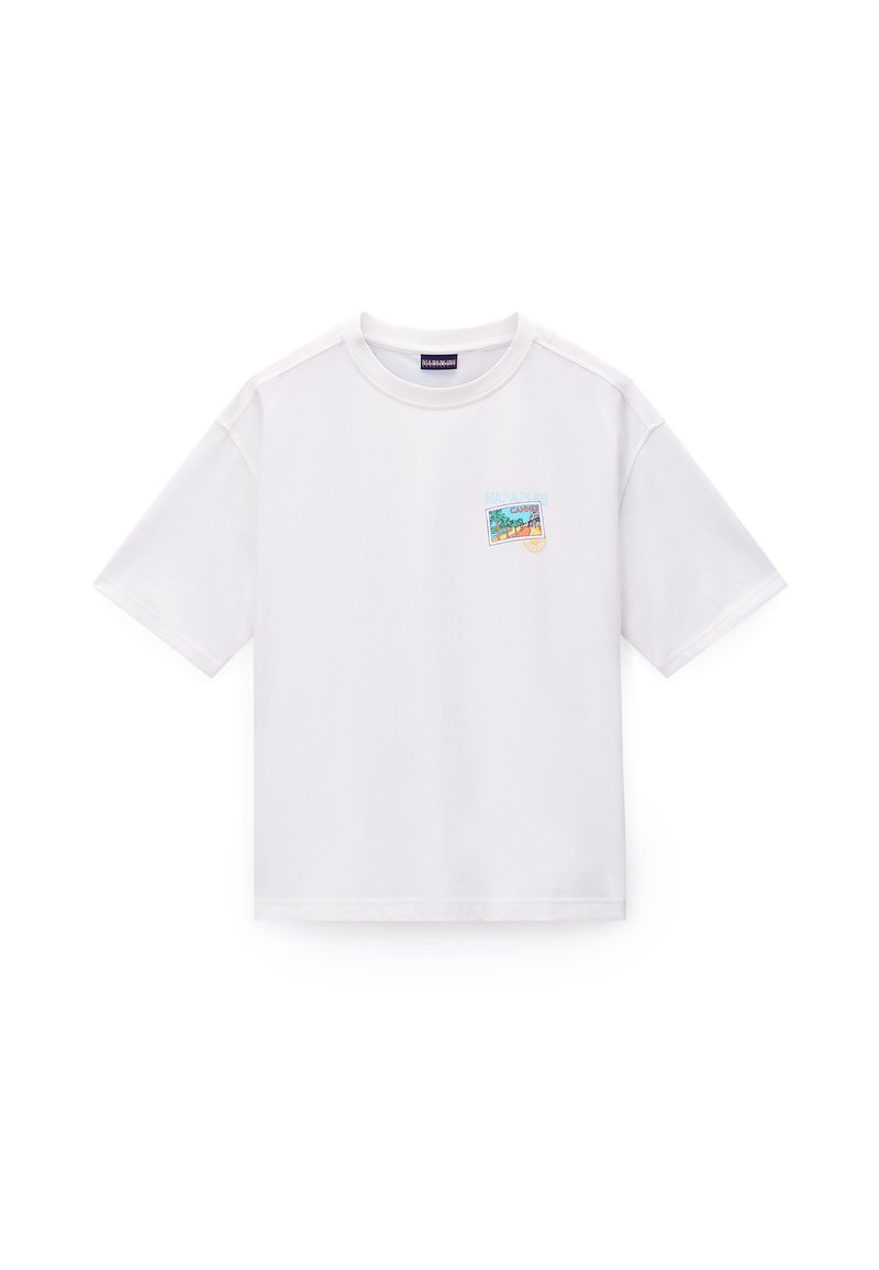 Napapijri T-shirt print wit Napapijri T-shirt print wit