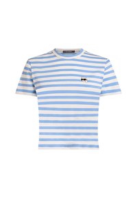 IKON STRIPE BOXY - Majica kratkih rukava s printom - ultramarine cream stripe