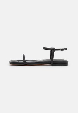 SQUARE PADED FLAT - Sandalias - black