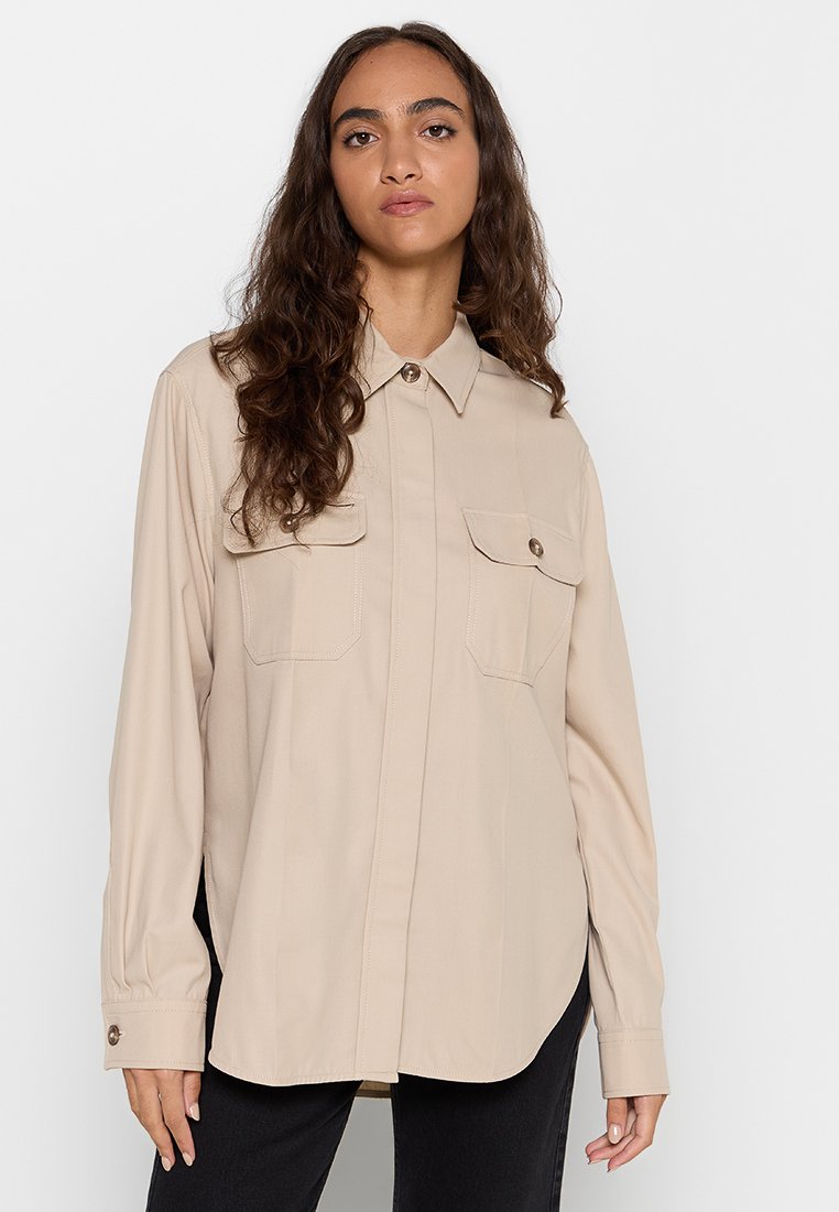 closed Overhemdblouse beige