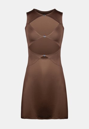 OW Collection, CHIARA CUT OUT - Cocktailkleid/festliches Kleid - brown
