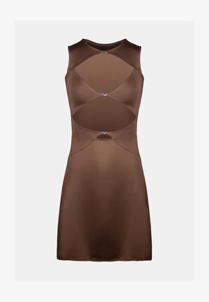 OW Collection, CHIARA CUT OUT - Cocktailkleid/festliches Kleid - brown