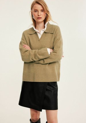 WITH COLLAR - Poloshirt - beige