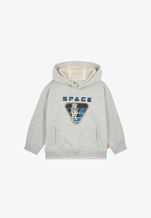 Steiff, SWEATSHIRT OFF TO THE MOON - Kapuzenpullover - drizzle melange