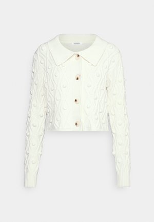 Glamorous POM POM CROP CARDIGAN WITH COLLAR AND LONG SLEEVES - Trui - cream