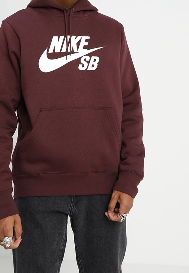 Nike SB Mikina s kapucí - dark red