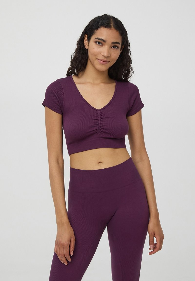 Terranova SEAMLESS - T-shirt basic - viola scuro
