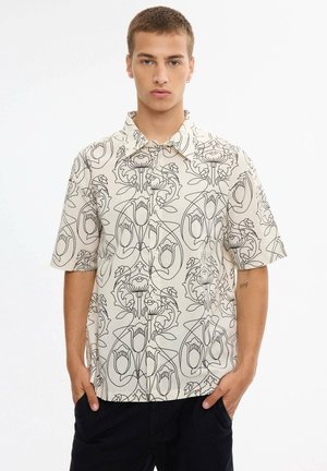 INSIDE, CAMISA FLORAL OVERSIZE - Camisa - beige