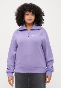 Tommy Hilfiger Curve CLASSIC SCRIPT ZIP - Sweatshirt - lavender ash