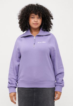 Tommy Hilfiger Curve CLASSIC SCRIPT ZIP - Sweatshirt - lavender ash