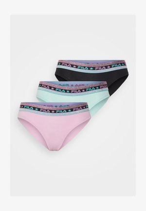 WOMAN BRAZILIAN 3 PACK - Slip - aqua green/ black/pink
