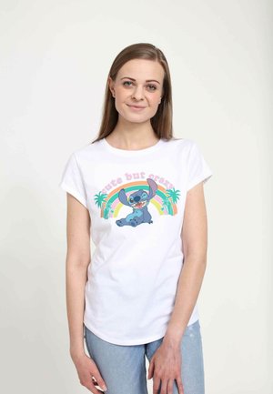 Disney DISNEY CLASSICS KAWAII STITCH  - T-shirt imprimé - white