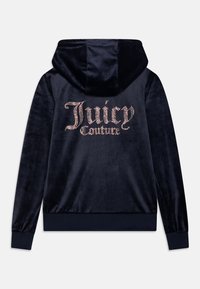 Juicy Couture DIAMANTE ZIP THROUGH HOODIE - Užtrauktuku užsegamas treningas - night sky
