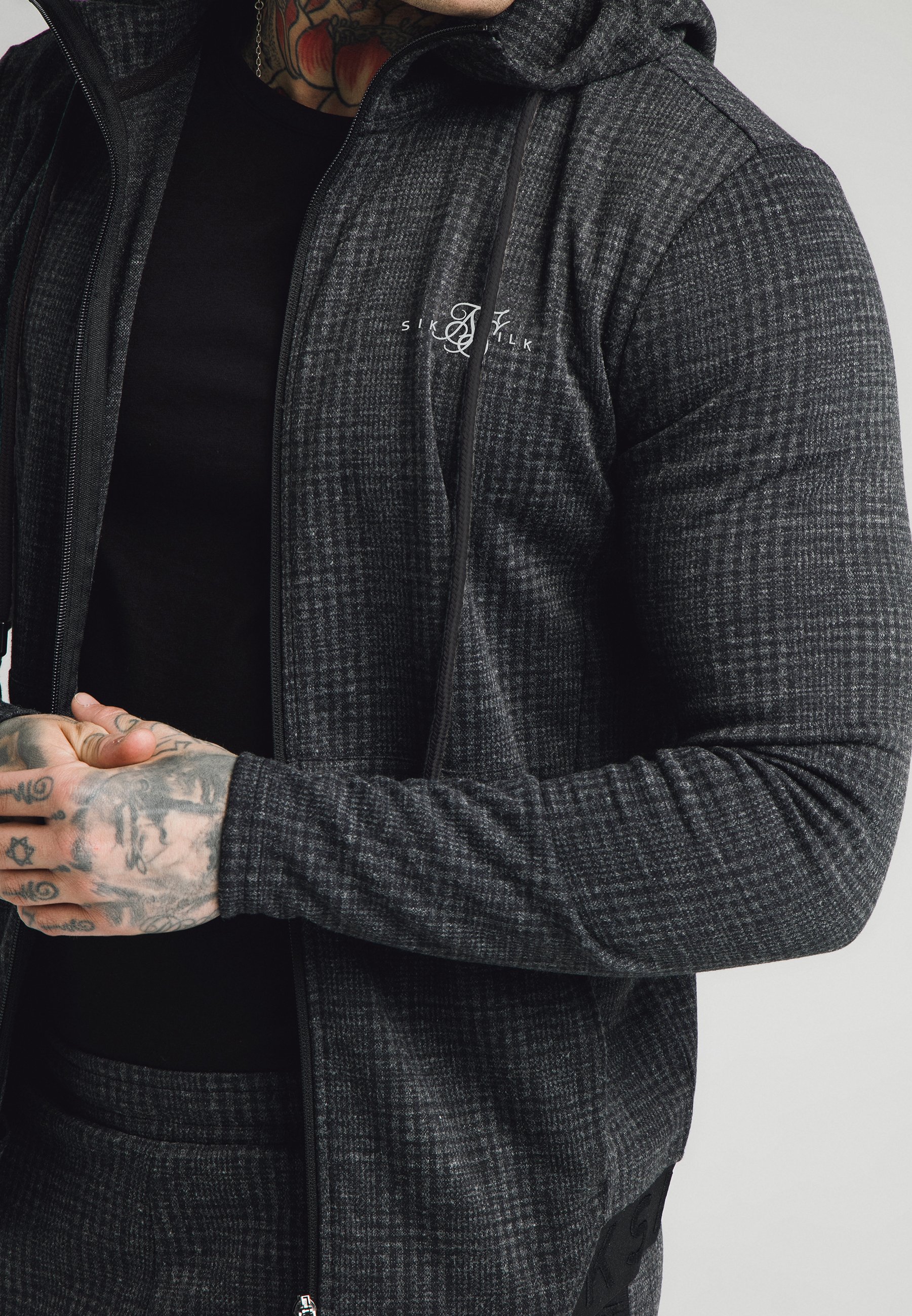 Men TONAL CHECK AGILITY ZIP THROUGH HOODIE - Summer jacket Men TONAL CHECK AGILITY ZIP THROUGH HOODIE - Summer jacket