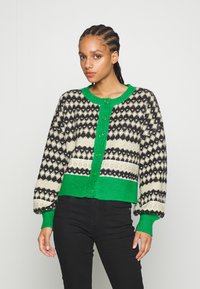 ONLY ONLMADEA  - Cardigan - green bee pattern/slate green/black