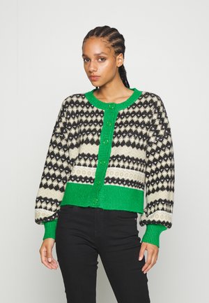 ONLY ONLMADEA  - Gilet - green bee pattern/slate green/black