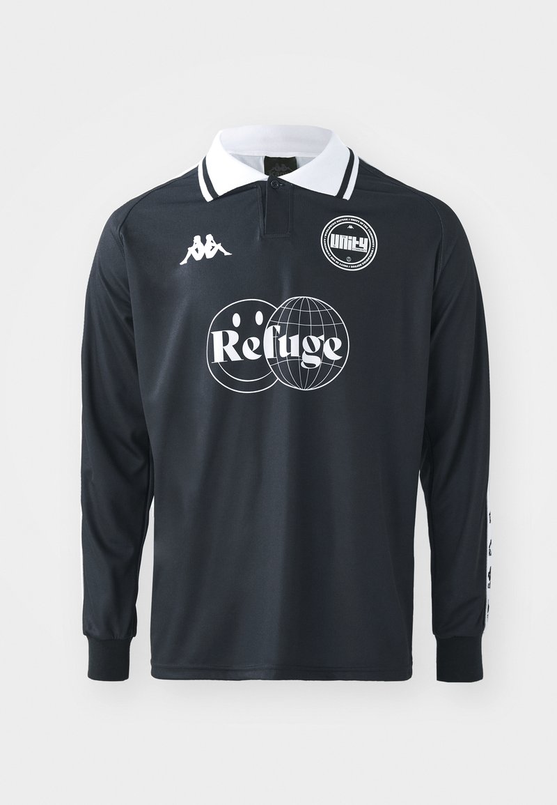 Kappa KAPPA X REFUGE UNISEX RETRO JERSEY - Long sleeved top - black ...