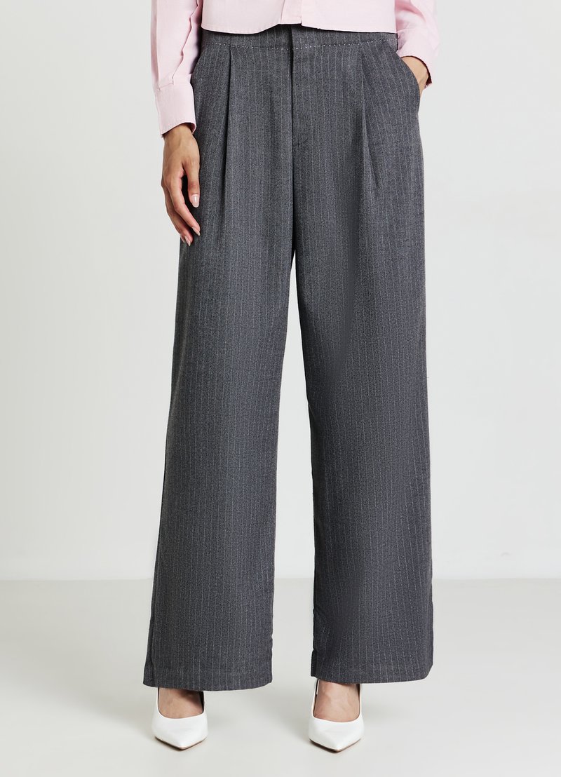 Calliope PALAZZO GESSATI - Pantalon classique - var grigio melange