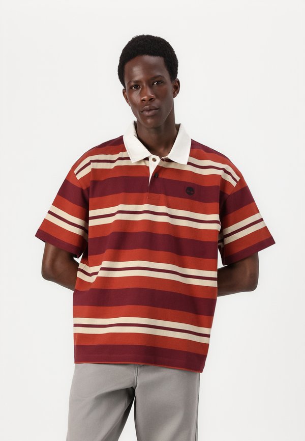 STRIPED RUGBY  - Polo shirt - burnt henna3